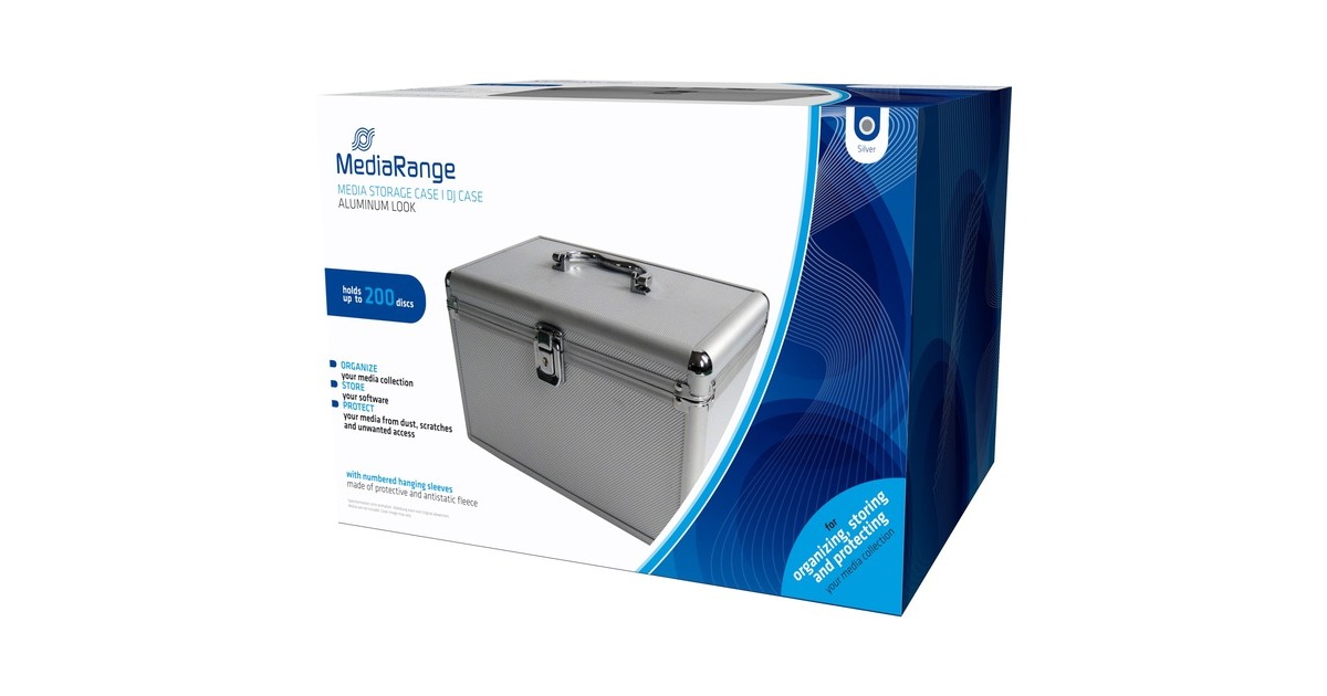 MediaRange CD/DVD Koffer 200-fach(silber, Retail)