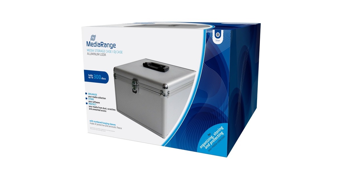 MediaRange CD/DVD-Koffer 300-fach(silber, Retail)