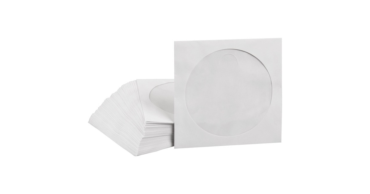 MediaRange CD/DVD Papierhüllen, Schutzhülle(100 Stück, Bulk)