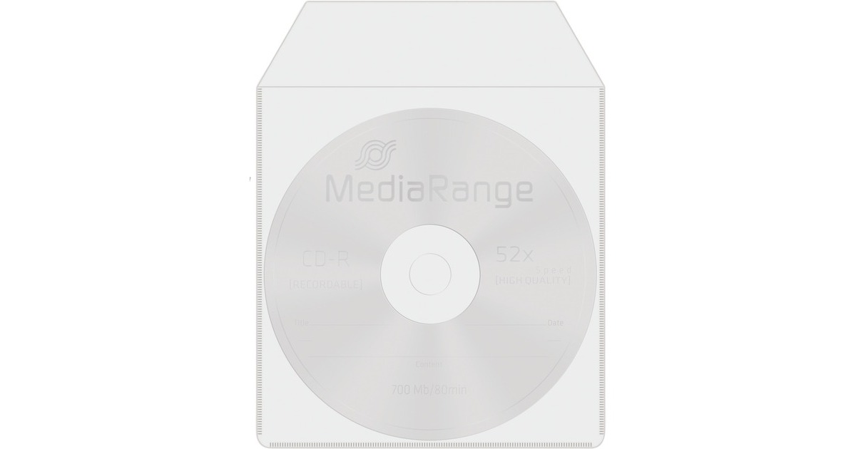MediaRange CD/DVD Plastikhüllen, Schutzhülle(50 Stück, Bulk)
