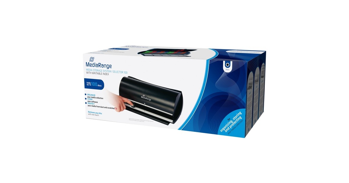 MediaRange CD/DVD Selector 100, Aufbewahrung(schwarz, Retail)