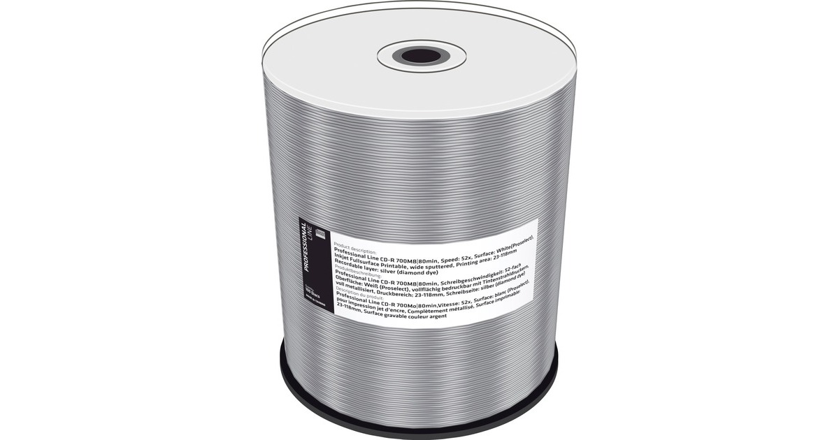 MediaRange CD-R 700 MB Professional Line, CD-Rohlinge(52fach, 100 Stück)