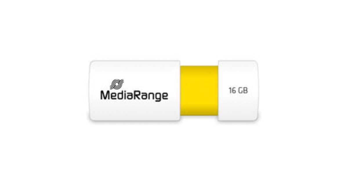 MediaRange Color Edition 16 GB, USB-Stick(weiß/gelb, USB-A 2.0)