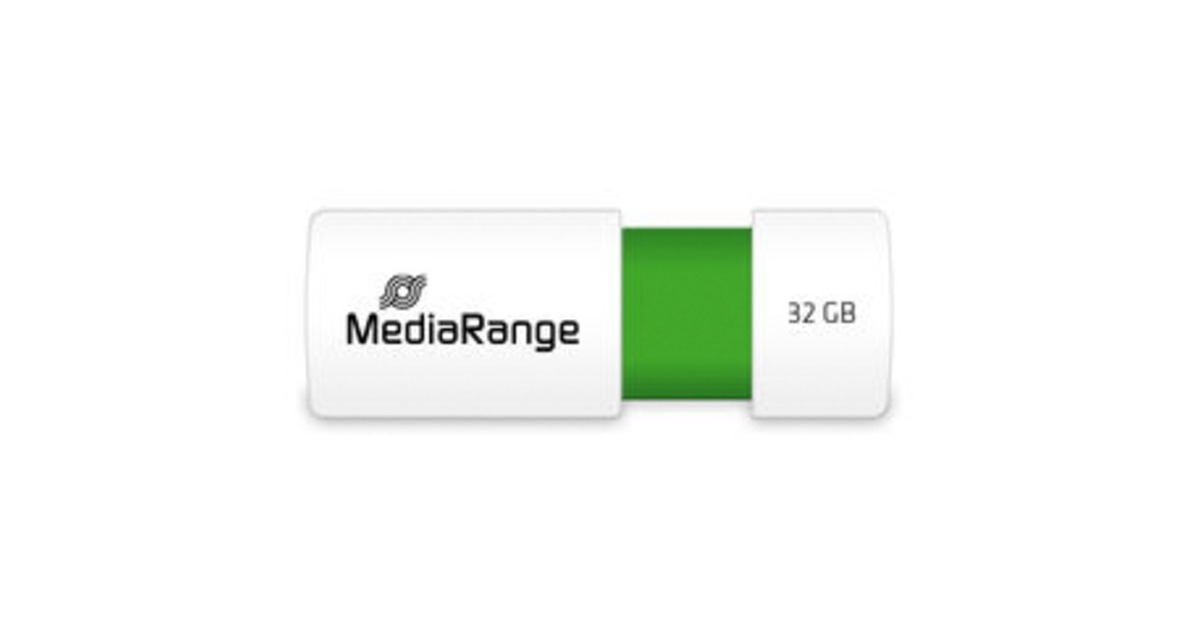 MediaRange Color Edition 32 GB, USB-Stick(weiß/grün, USB-A 2.0)