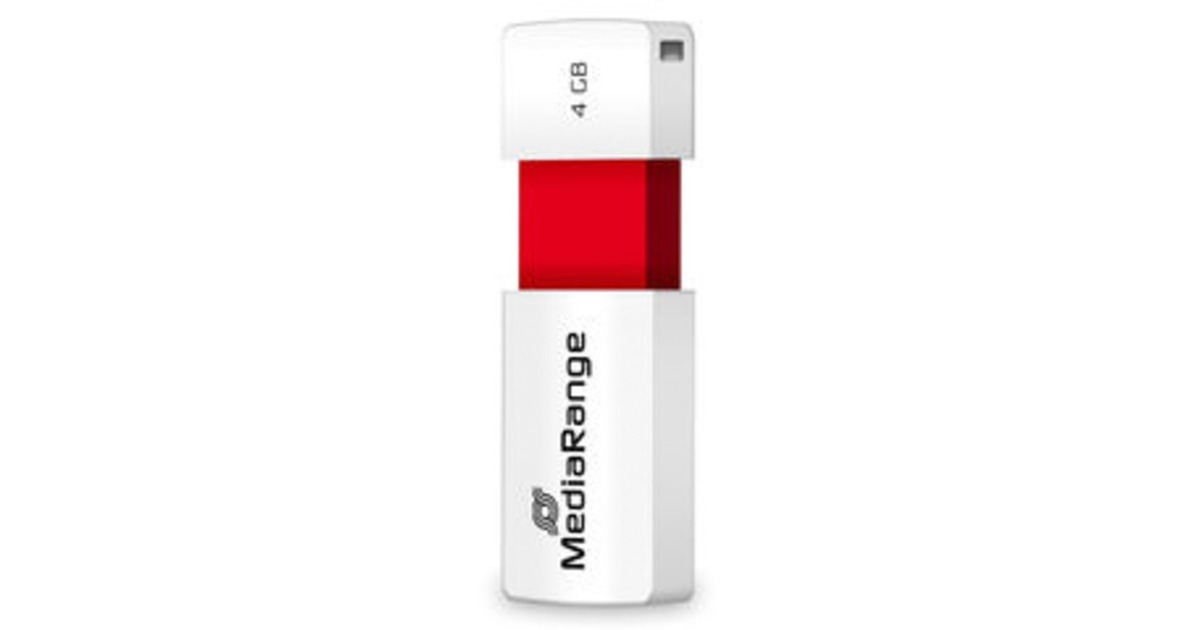 MediaRange Color Edition 4GB, USB-Stick(weiß/rot, USB-A 2.0)