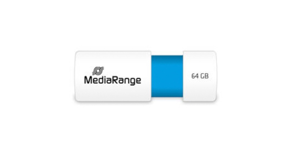 MediaRange Color Edition 64 GB, USB-Stick(weiß/hellblau, USB-A 2.0)