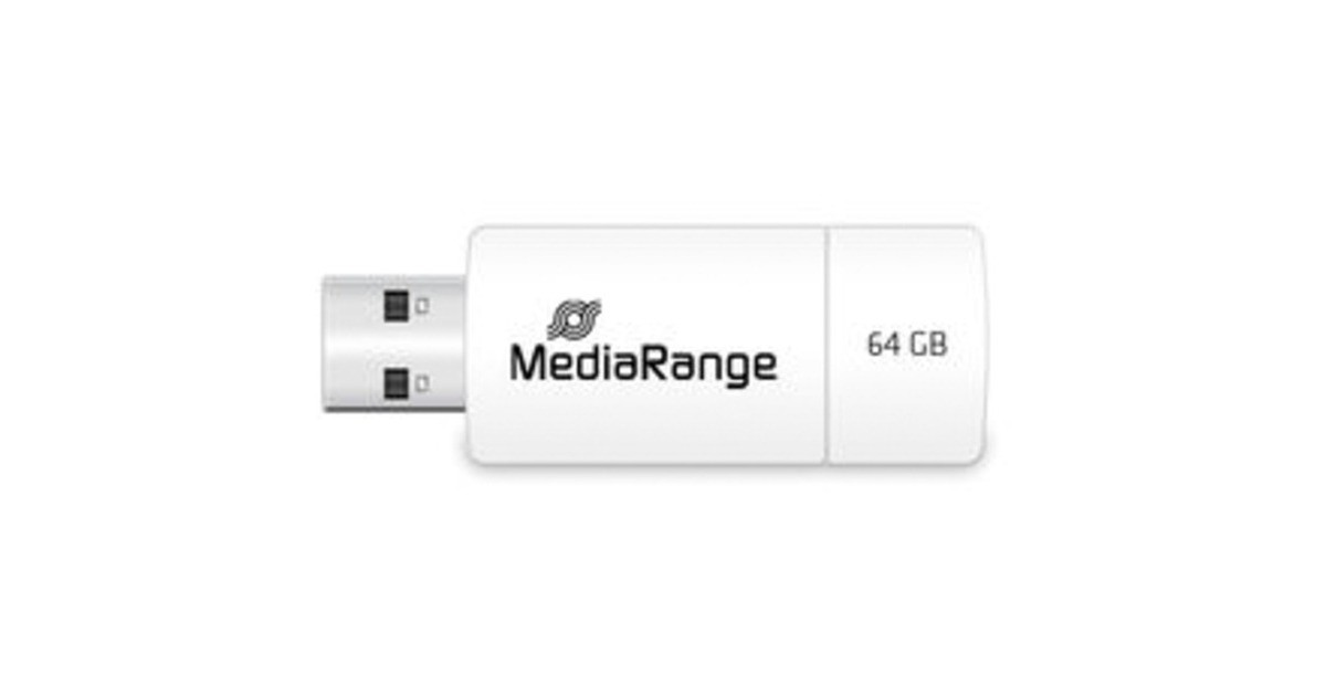 MediaRange Color Edition 64 GB, USB-Stick(weiß/hellblau, USB-A 2.0)