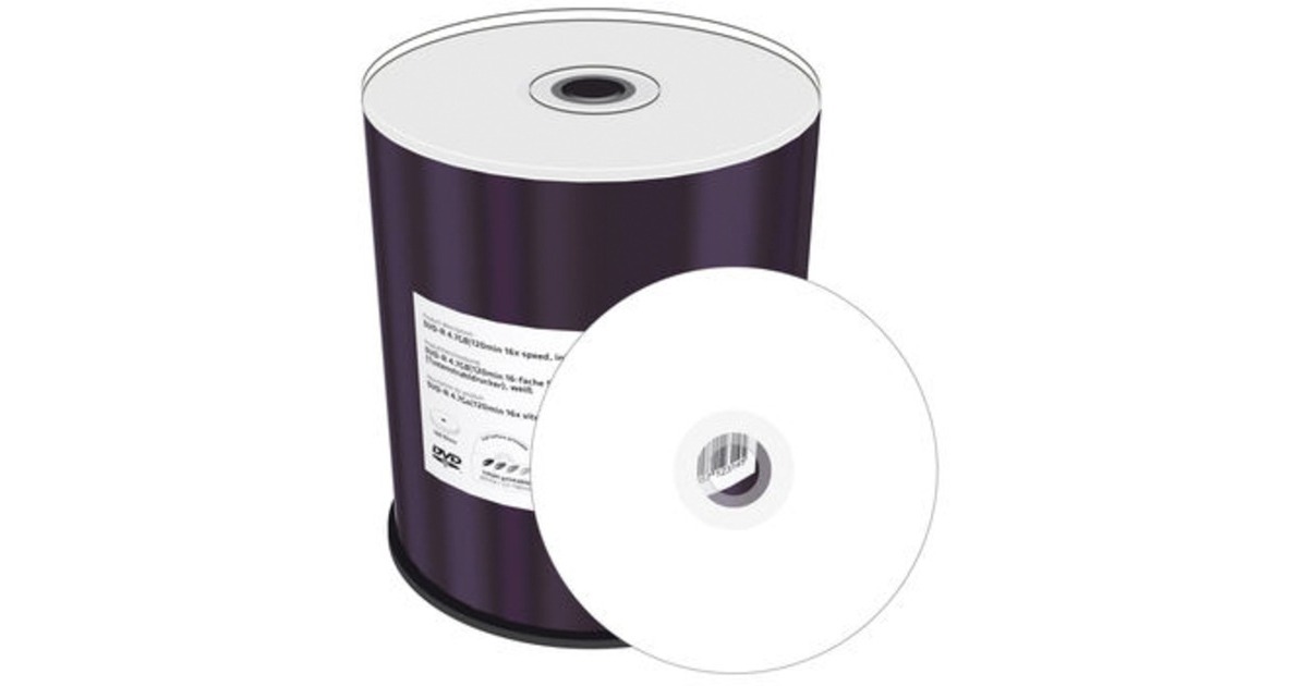 MediaRange DVD-R 4,7 GB, DVD-Rohlinge(16fach, 100 Stück, bedruckbar)