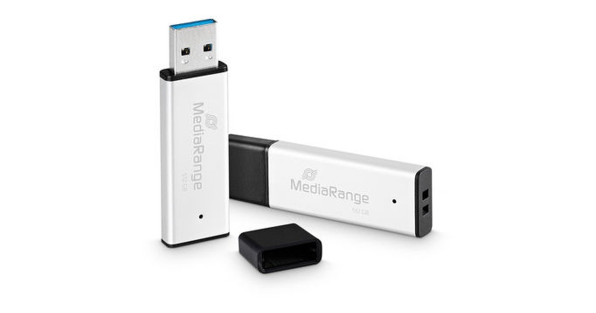 MediaRange High Performance 512 GB, USB-Stick(silber/schwarz, USB-A 3.2 Gen 1)