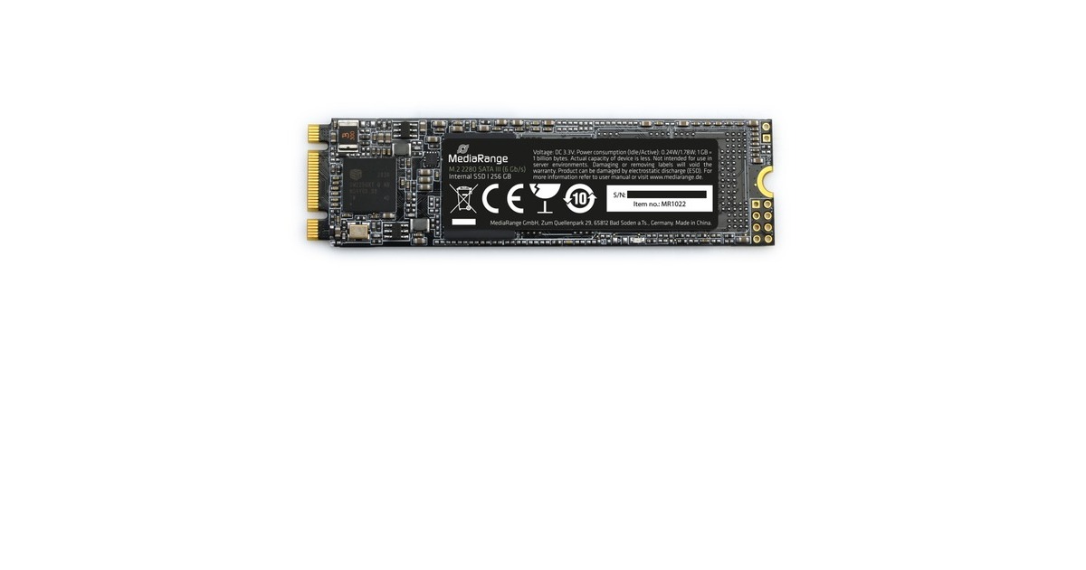 MediaRange MR1022 256 GB, SSD(SATA 6 Gb/s, M.2 2280)
