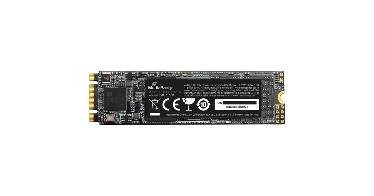 MediaRange MR1023 512 GB, SSD(SATA 6 Gb/s, M.2 2280)
