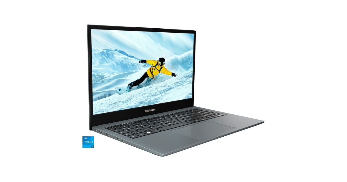 Medion AKOYA E15423 (MD62545), Notebook(grau, Windows 11 Home 64-Bit, 39.6 cm (15.6 Zoll), 512 GB SSD)