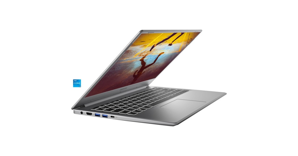 Medion AKOYA S15449 (MD61079), Notebook(titan, Windows 11 Home 64-Bit, 39.6 cm (15.6 Zoll), 512 GB SSD)
