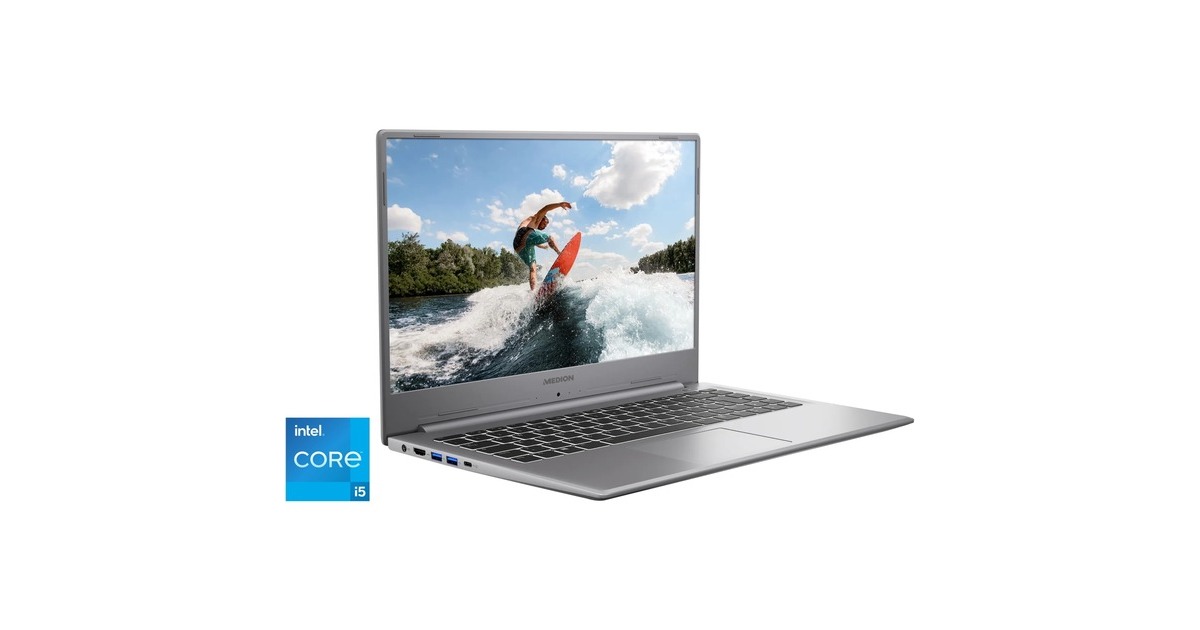 Medion AKOYA S15449 (MD64142), Notebook(titan, ohne Betriebssystem, 39.6 cm (15.6 Zoll), 512 GB SSD)