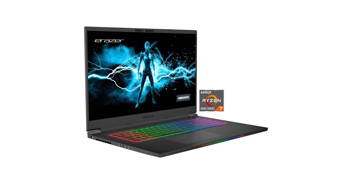 Medion ERAZER Beast X25 (30033700), Gaming-Notebook(schwarz, Windows 11 Home 64-Bit, 43.9 cm (17.3 Zoll) & 165 Hz Display, 1 TB SSD, Outlet)