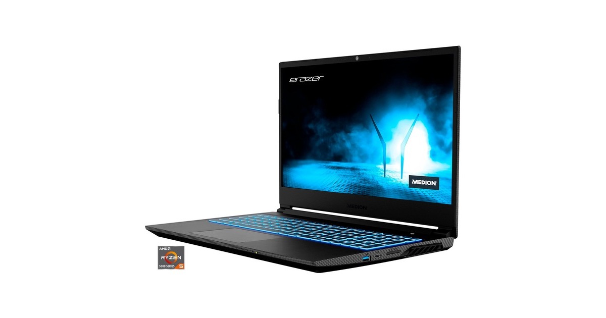 Medion ERAZER Crawler E25 (MD62326), Gaming-Notebook(schwarz, Windows 11 Home 64-Bit, 39.6 cm (15.6 Zoll) & 144 Hz Display, 512 GB SSD)