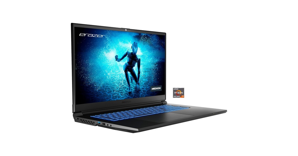 Medion ERAZER Deputy P25 (30034141), Gaming-Notebook(schwarz, Windows 11 Home 64-Bit, 39.6 cm (15.6 Zoll) & 144 Hz Display, 512 GB SSD)