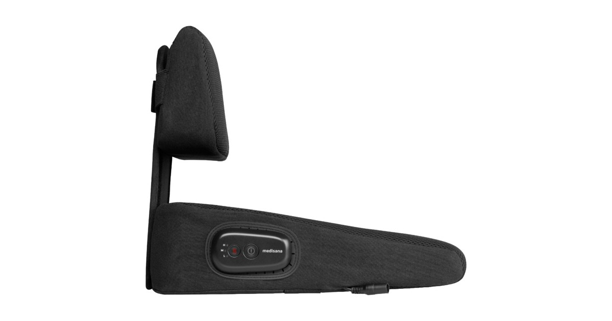 Medisana Wärme-Keilkissen mit Lendenwirbelstütze OL 350, Heizkissen(schwarz)