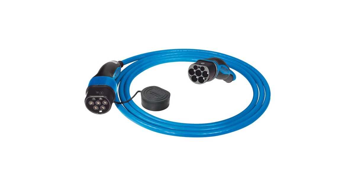 Mennekes Ladekabel Mode 3, Typ 2, 20A, 3PH(blau/schwarz, 4 Meter)