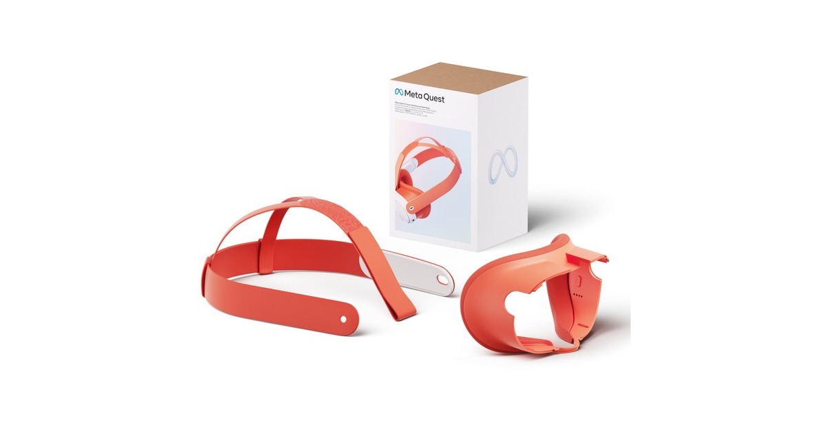 Meta Quest 3 Headset-Einlage und Headset-Riemen (Blood Orange)(orange)