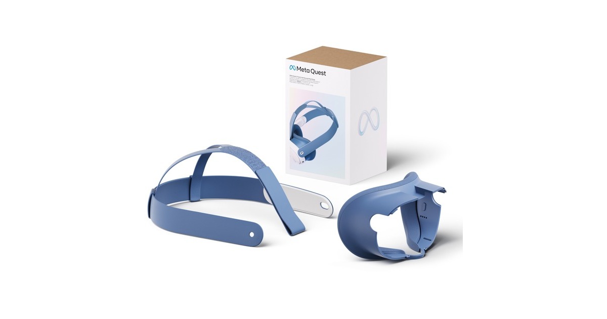 Meta Quest 3 Headset-Einlage und Headset-Riemen (Elemental Blue)(blau)