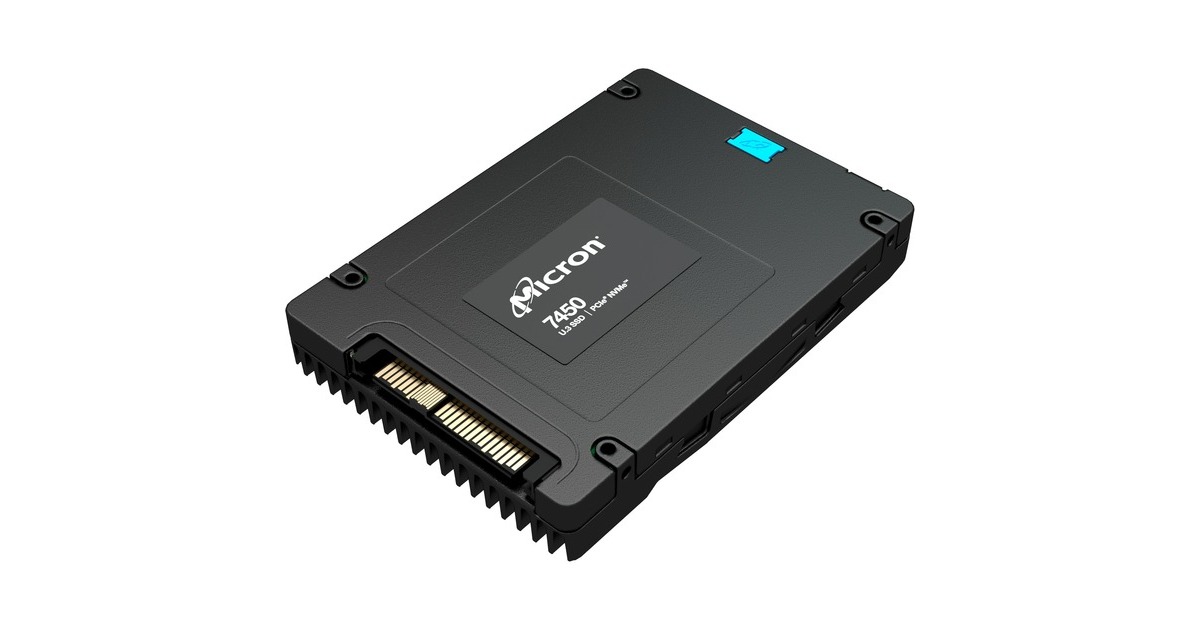 Micron 7450 PRO 7680 GB, SSD(schwarz, PCIe 4.0 x4, NVMe 1.4, U.3)
