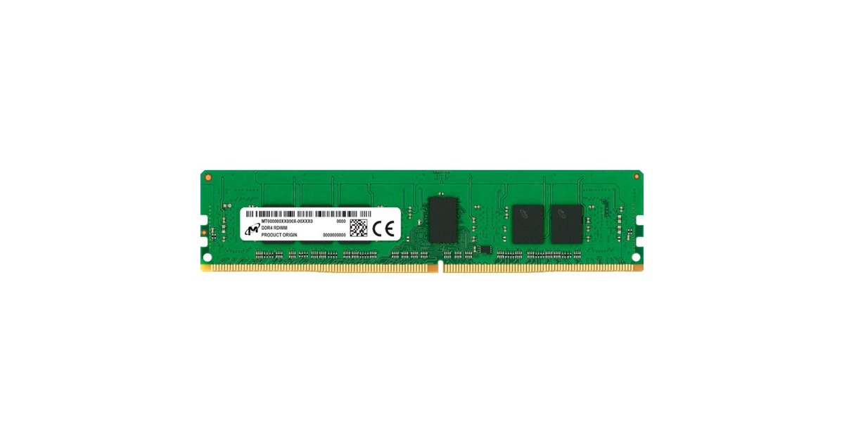 Micron DIMM 16 GB DDR4-3200, Arbeitsspeicher(grün, MTA9ASF2G72PZ-3G2R) Micron DIMM 16 GB DDR4-3200, Arbeitsspeicher(grün, MTA9ASF2G72PZ-3G2R)