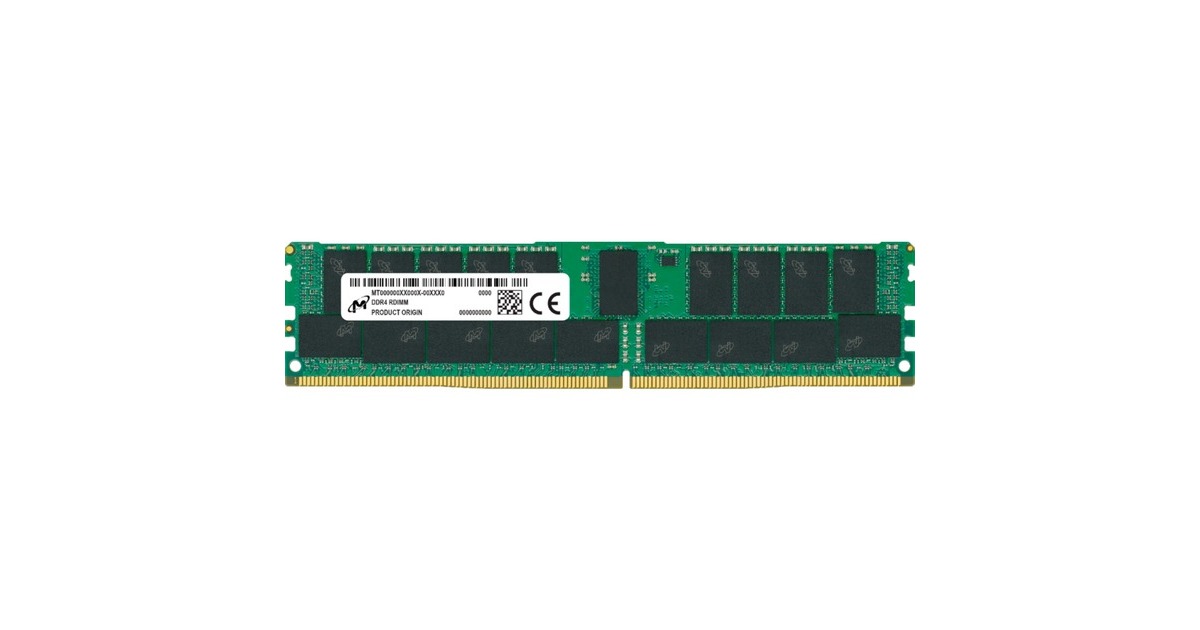 Micron DIMM 32 GB DDR4-3200, Arbeitsspeicher(grün, MTA18ASF4G72PDZ-3G2R) Micron DIMM 32 GB DDR4-3200, Arbeitsspeicher(grün, MTA18ASF4G72PDZ-3G2R)