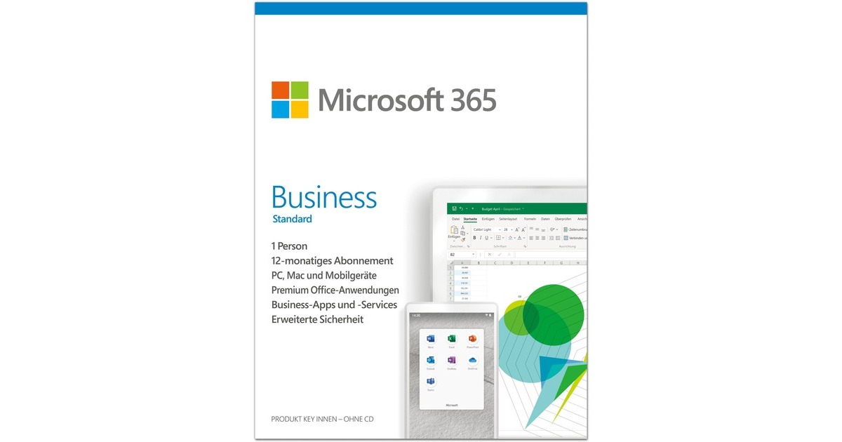 Microsoft 365 Business Standard Subscrip, Office-Software(Deutsch, 1 Jahr)