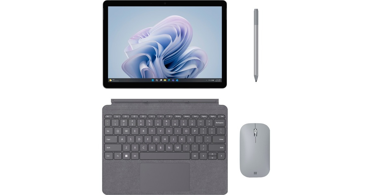 Microsoft Surface Go 4 Commercial, Tablet-PC(platin, Windows 10 Pro, 256GB, Intel® N200)