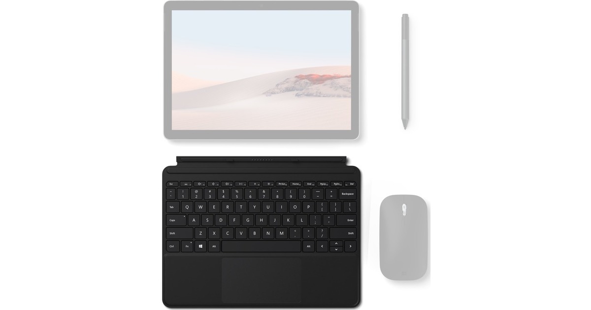 Microsoft Surface Go Type Cover, Tastatur(schwarz, DE-Layout, für Surface Go 3, Surface Go 2 und Surface Go)