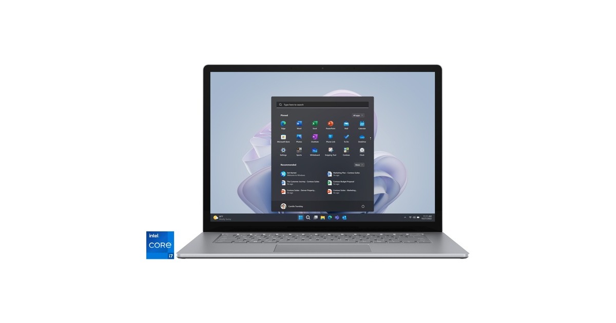 Microsoft Surface Laptop 5 Commercial, Notebook(platin, Windows 11 Pro, 256GB, i7, 34.3 cm (13.5 Zoll), 256 GB SSD)