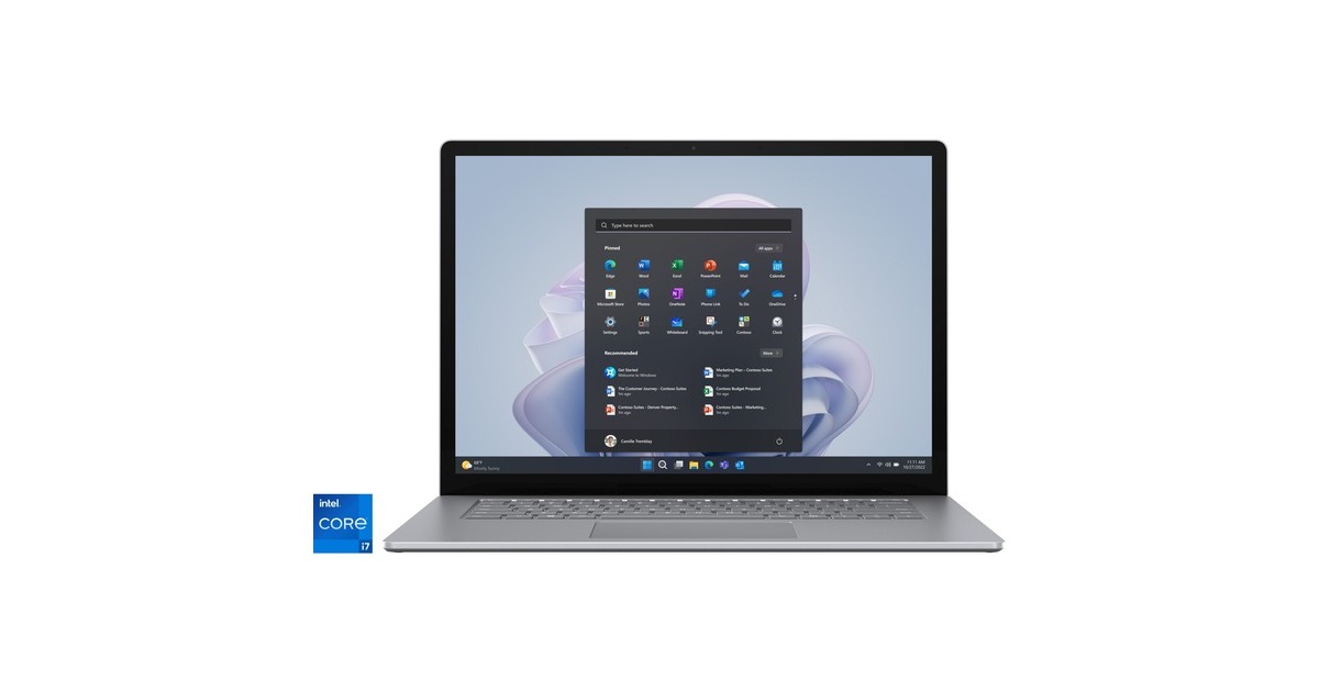 Microsoft Surface Laptop 5 Commercial, Notebook(platin, Windows 11 Pro, 256GB, i7, 38.1 cm (15 Zoll), 256 GB SSD)