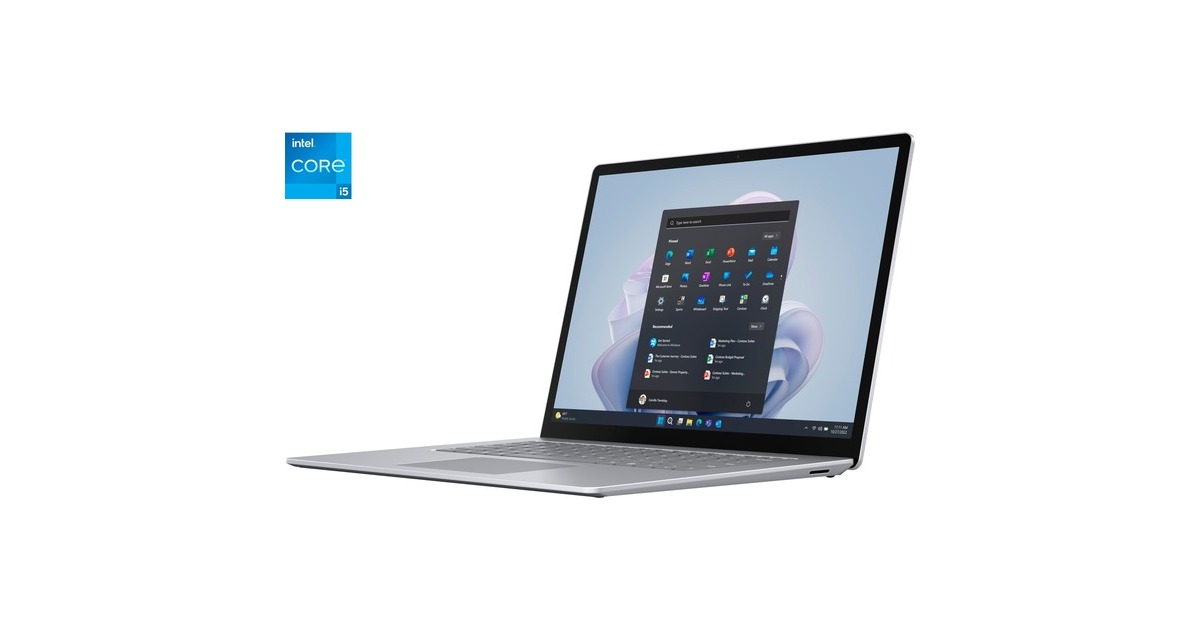Microsoft Surface Laptop 5 Commercial, Notebook(platin, Windows 10 Pro, 256GB, i7, 38.1 cm (15 Zoll), 256 GB SSD)