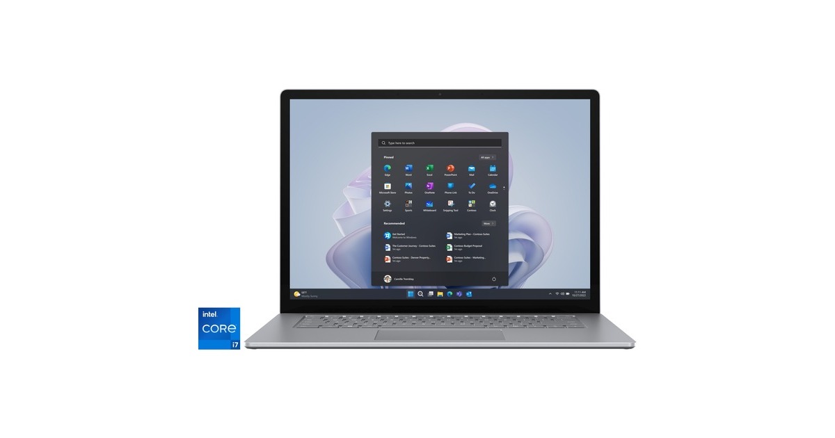 Microsoft Surface Laptop 5 Commercial, Notebook(platin, Windows 11 Pro, 512GB, i7, 38.1 cm (15 Zoll), 512 GB SSD)