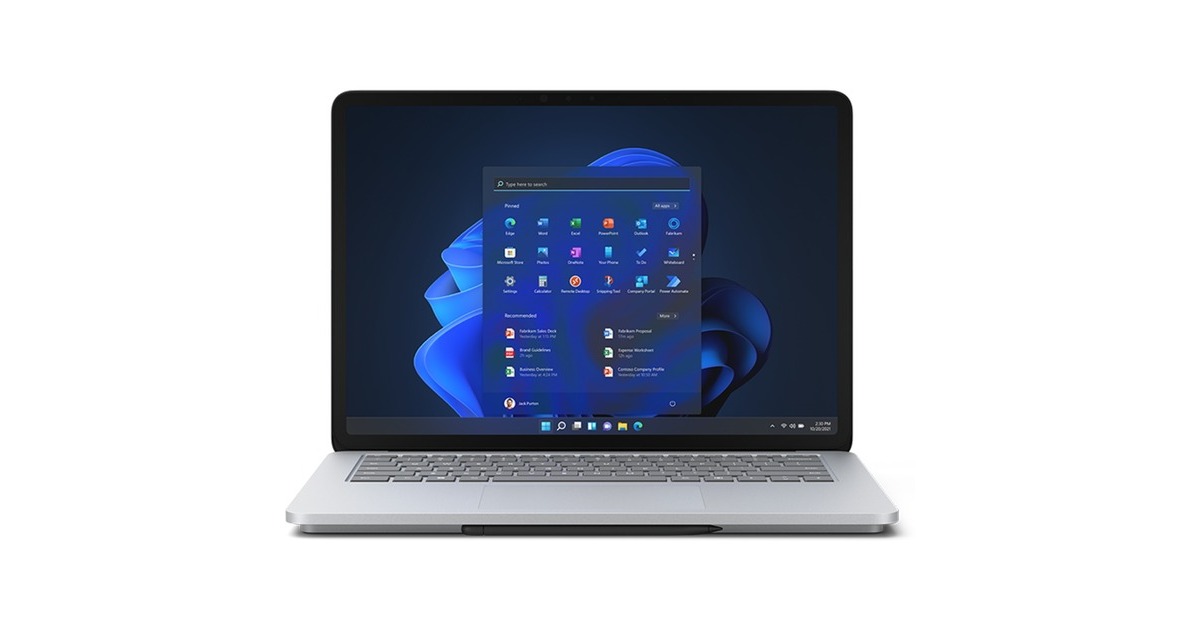 Microsoft Surface Laptop Studio Commercial, Notebook(platin, Windows 10 Pro, 2TB, i7, 36.6 cm (14.4 Zoll) & 120 Hz Display, 2 TB SSD)