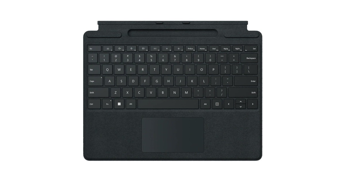 Microsoft Surface Pro Signature Keyboard, Tastatur(schwarz, DE-Layout, für Surface Pro 9, Pro 8 und Pro X)
