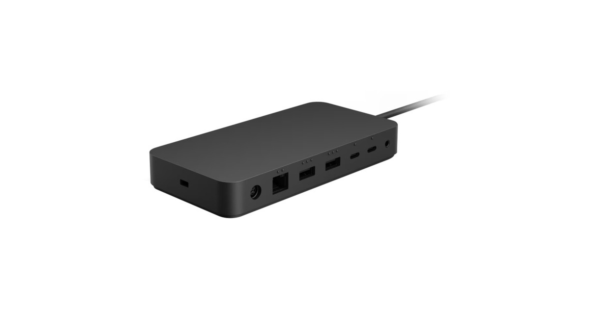 Microsoft Surface Thunderbolt 4 Dock, Dockingstation(schwarz, USB-C, USB-A, Thunderbolt 4)