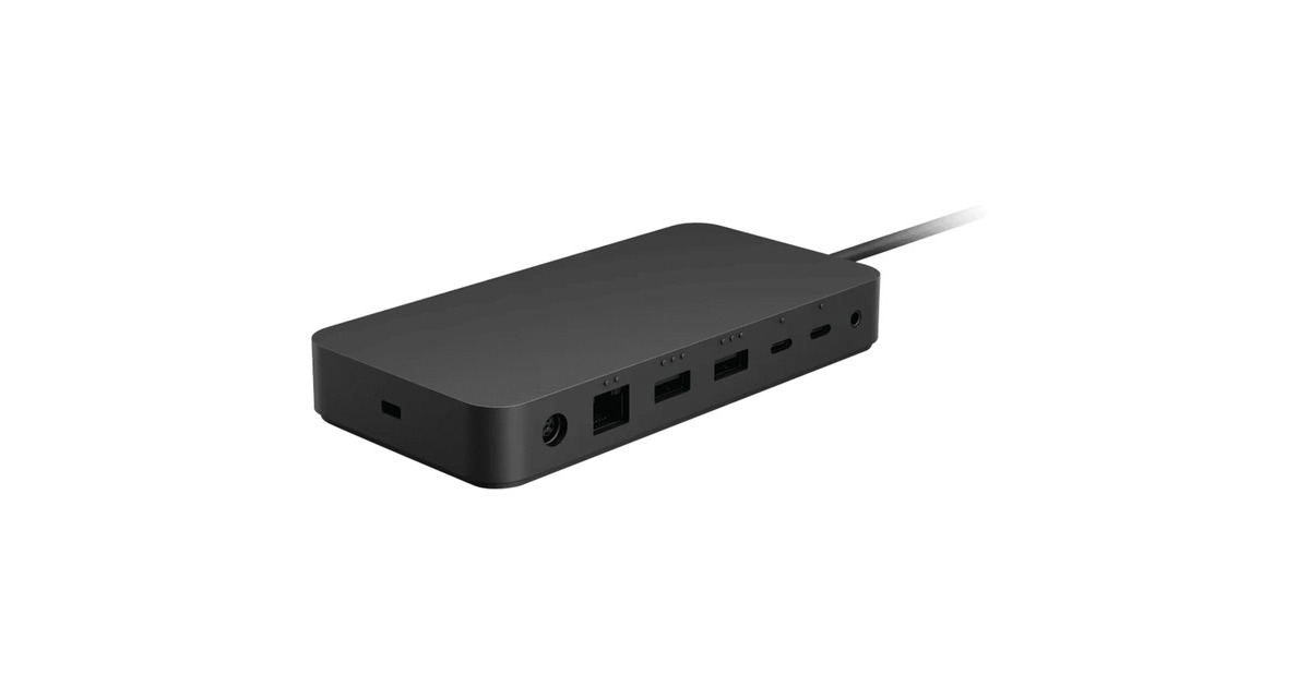 Microsoft Surface Thunderbolt 4-Dock, Dockingstation(schwarz, USB-C, USB-A, Thunderbolt 4)