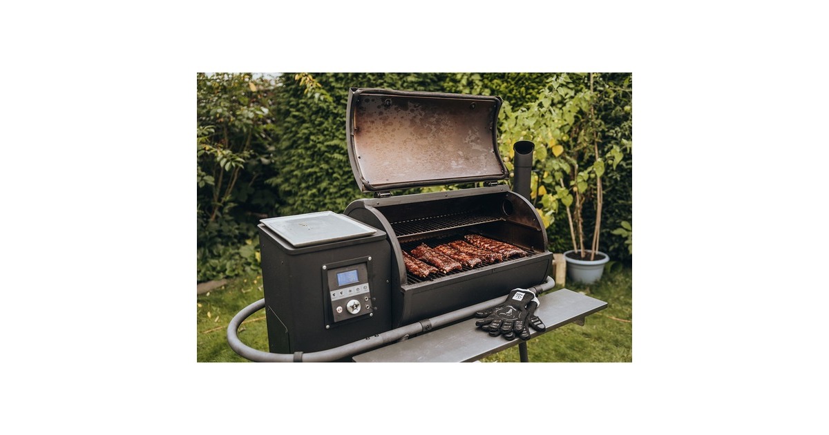 Moesta BBQ Ablagebrett PaperPlank CLINTON, für Sheriff Pelletgrill 19884(schwarz)