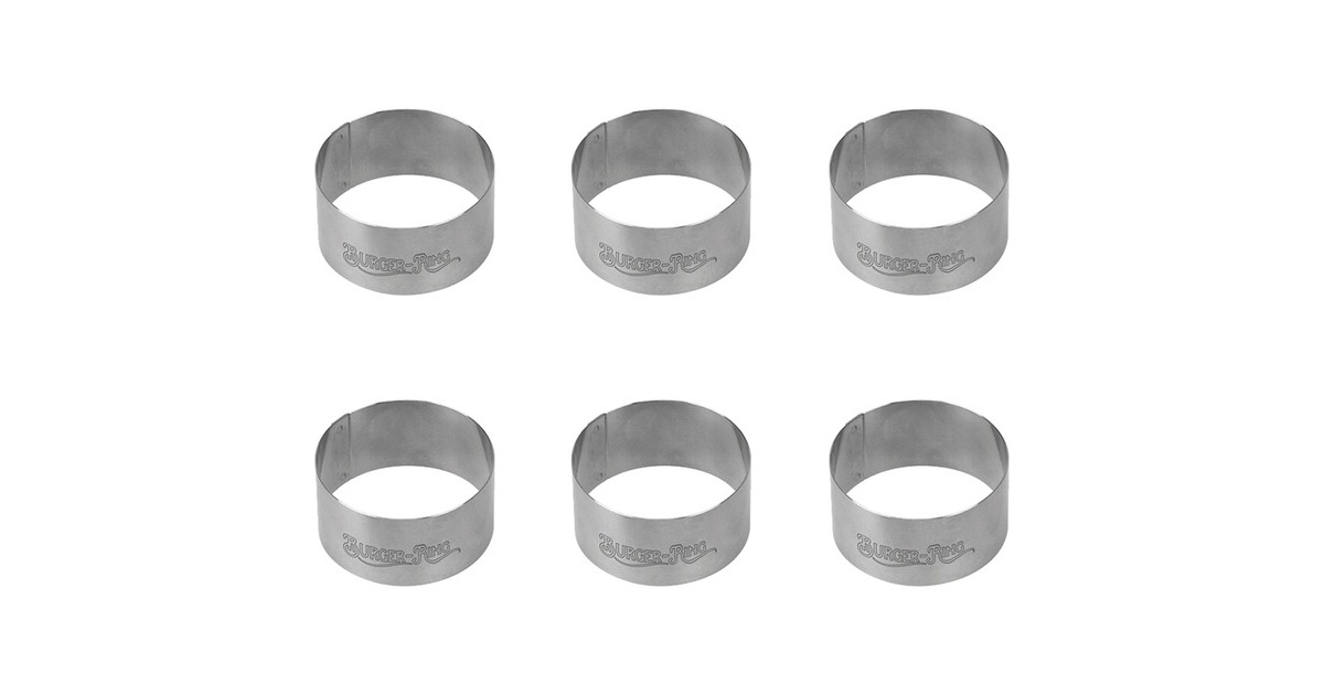 Moesta BurgerRing XL - die Burger Backform(edelstahl, 6er-Set)