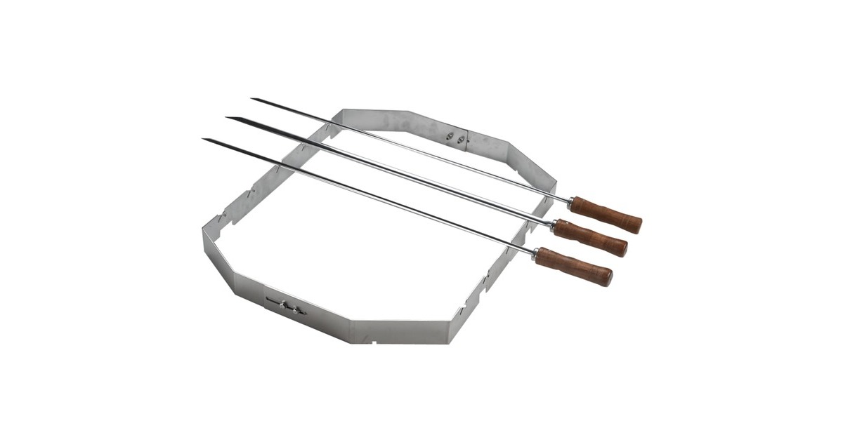 Moesta Churrasco'BBQ Set für Smokin' PizzaRing, für 57cm Kugelgrill, Spieß(edelstahl)