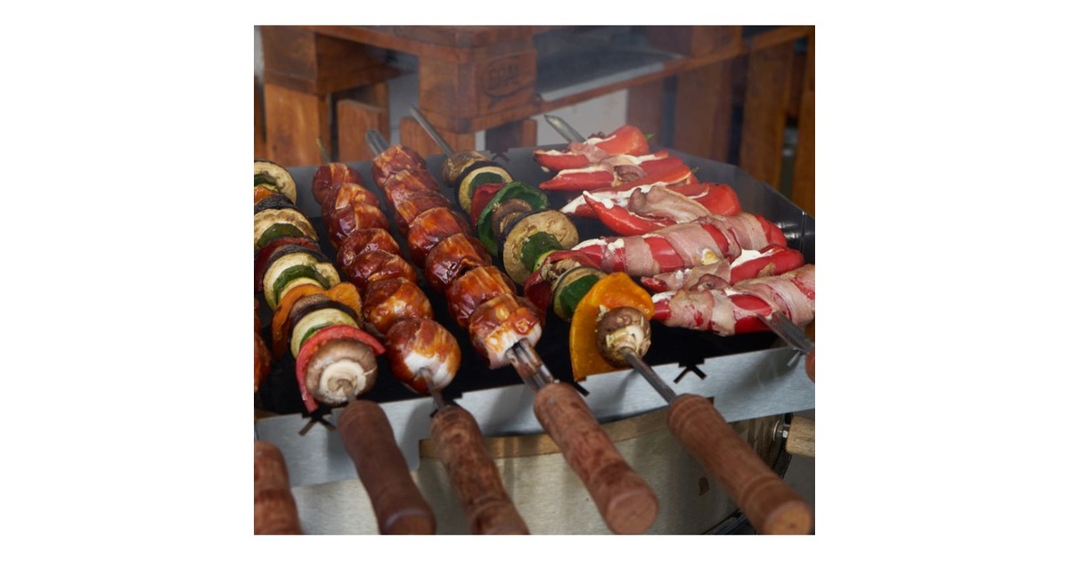 Moesta Churrasco'BBQ Set für Smokin' PizzaRing, für 57cm Kugelgrill, Spieß(edelstahl)