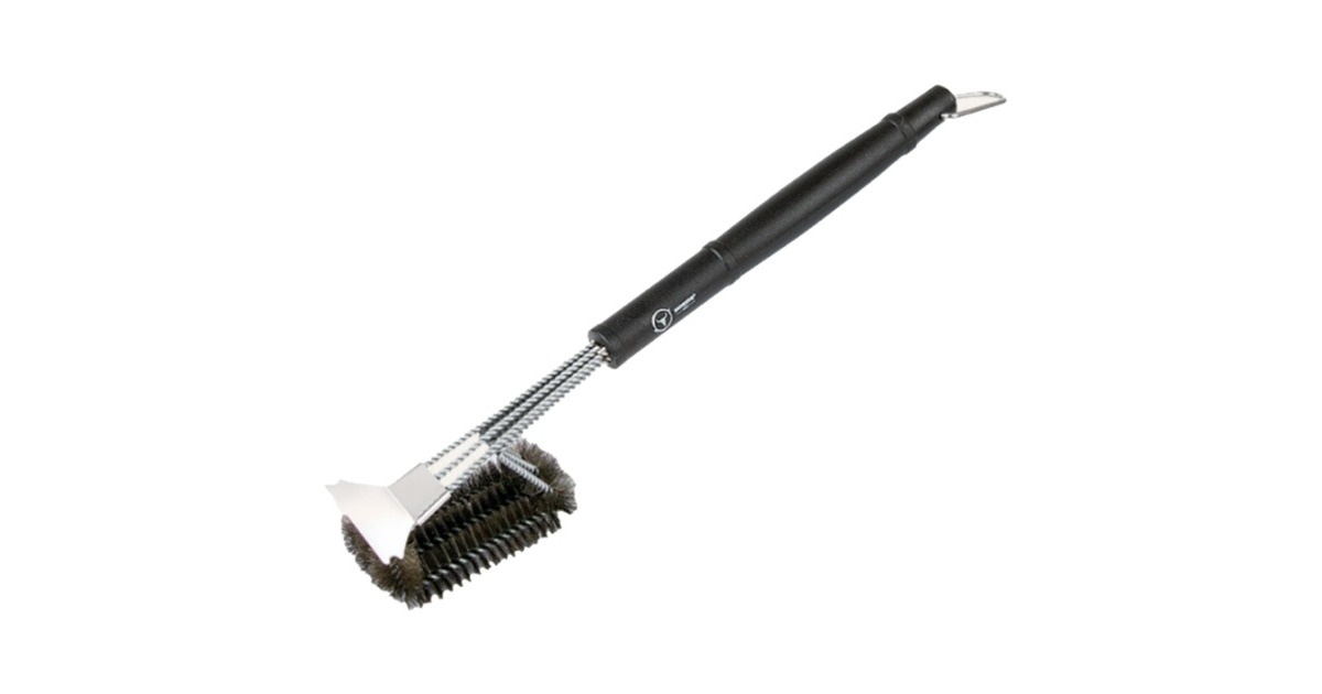 Moesta Profi BBQ-/ Grillbürste No.1, Grill-Reinigungsbürste(schwarz/edelstahl, Model 2019)