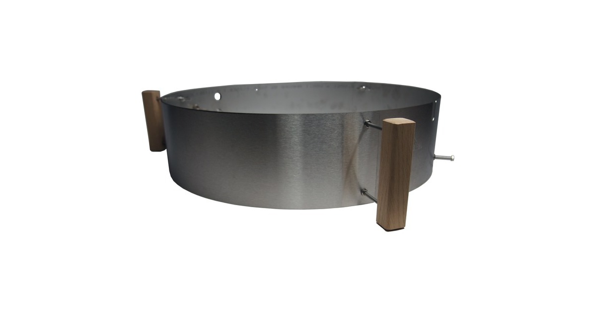 Moesta Smokin' PizzaRing Komplett-Set, für 57cm Kugelgrill, Pizzastein(silber)