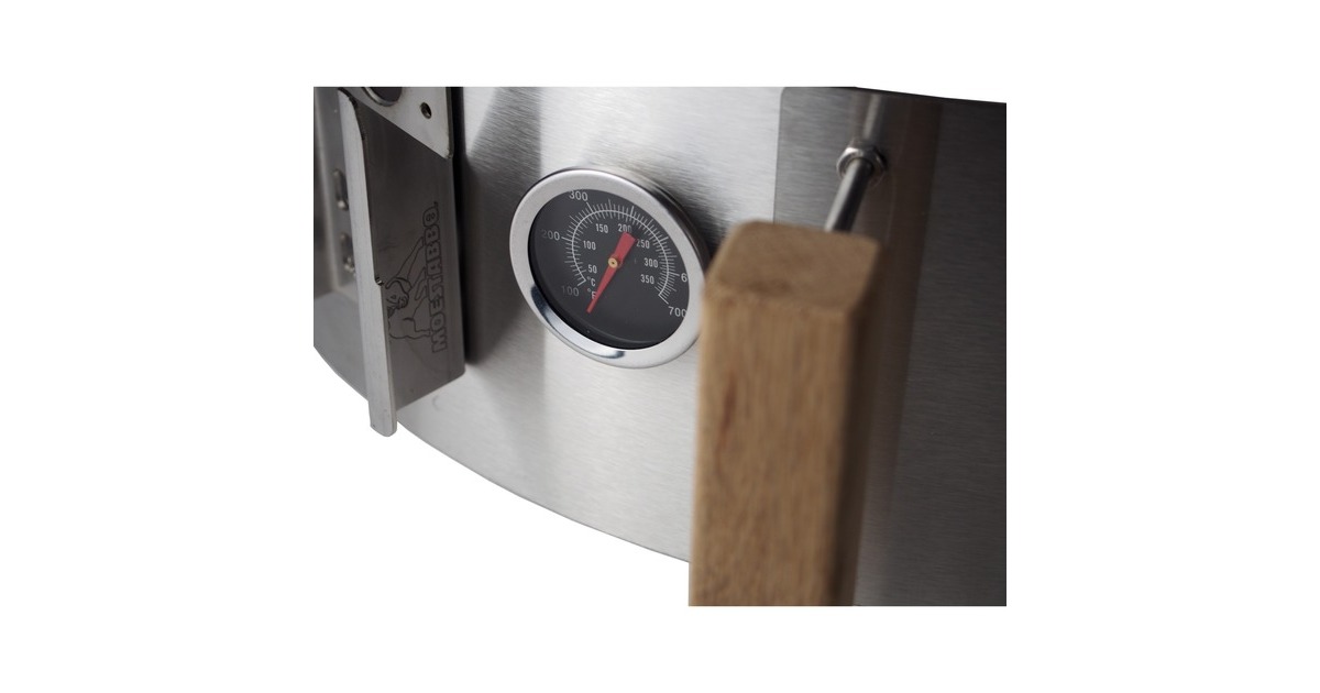 Moesta Smokin' PizzaRing Komplett-Set, für 57cm Kugelgrill, Pizzastein(silber)