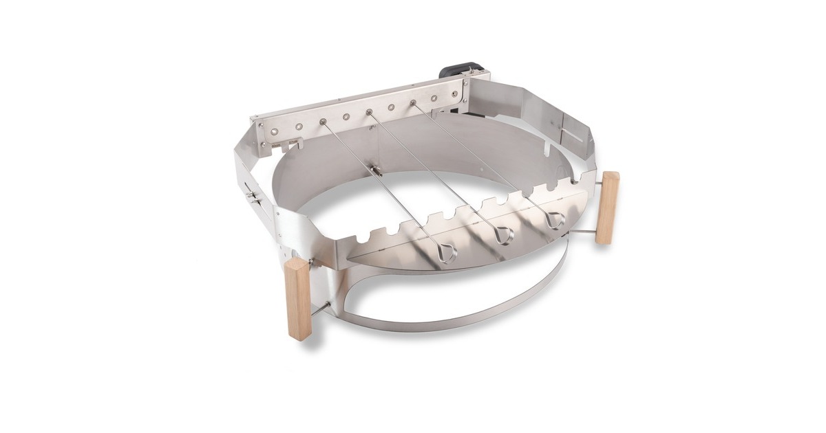 Moesta Turnado Set für 57cm / 60cm Grills, Spieß(edelstahl, 7-teiliges Set, Batteriebetrieb)