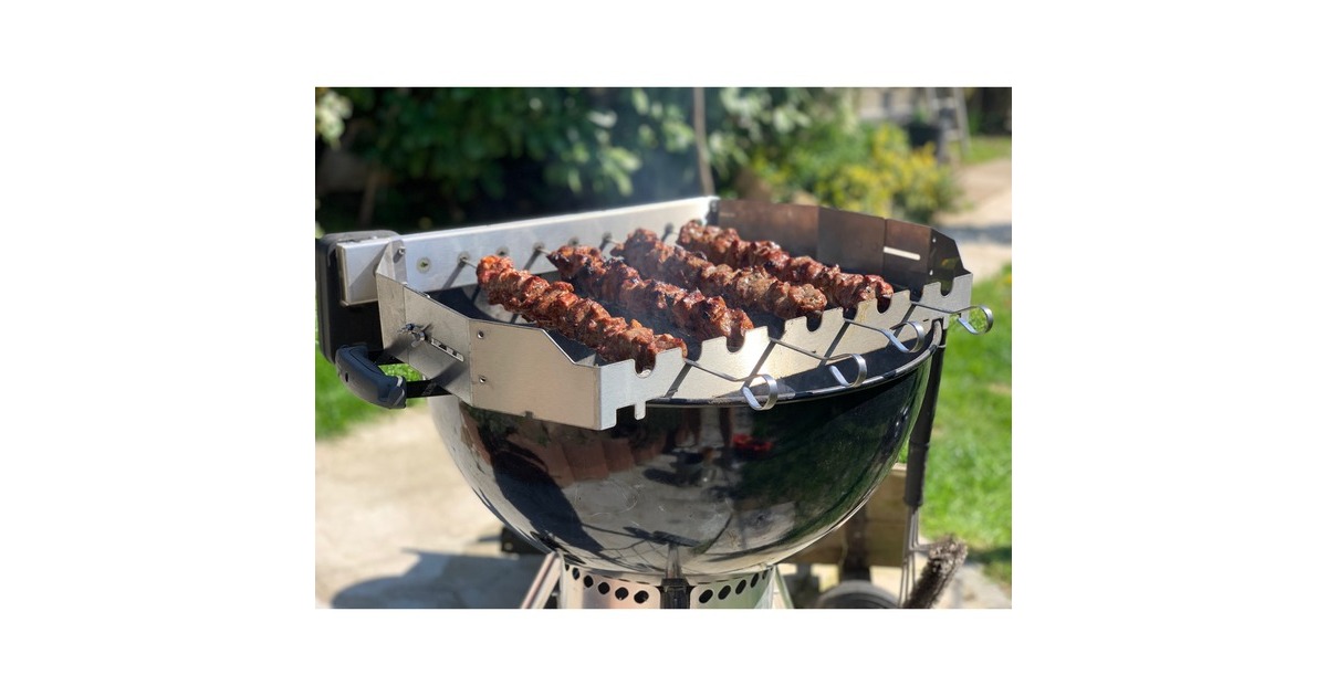 Moesta Turnado Set für 57cm / 60cm Grills, Spieß(edelstahl, 7-teiliges Set, Batteriebetrieb)