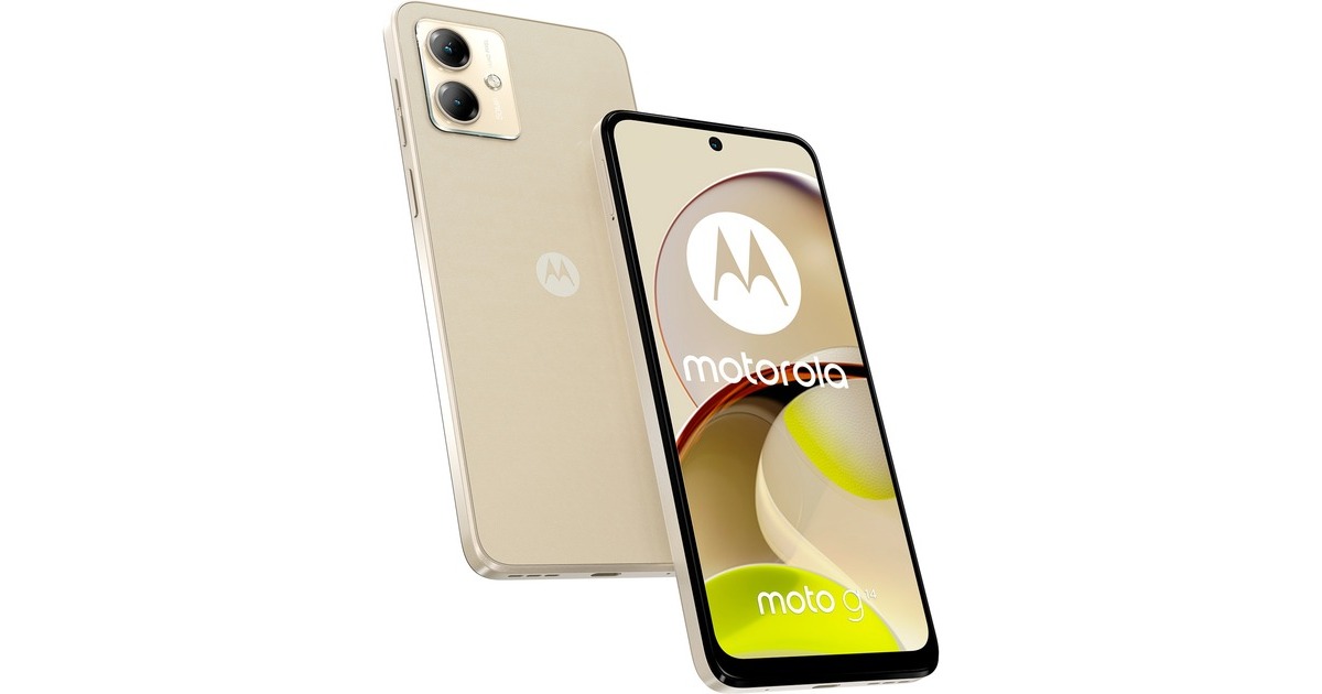 Motorola Moto G14 128GB, Handy(Butter Cream, Android 13)