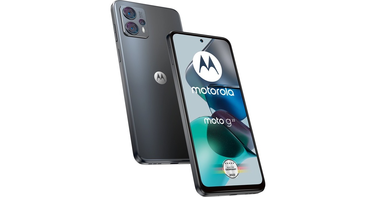 Motorola Moto G23 128GB, Handy(Matte Charcoal, Android 13, Dual-SIM)